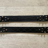 OBEY Spiked Leather Collar — Embossed, 14 Spikes