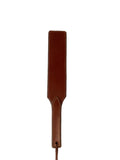 Brown leather strap on a white background