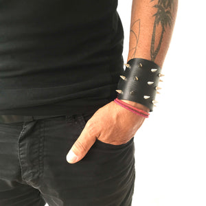 Leather Studded Cuff - the Executioner