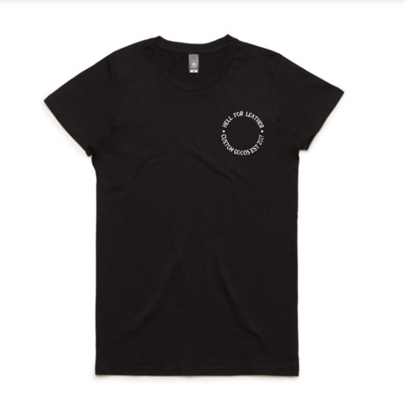 Womens tee - Hell for Leather Rocker Circle